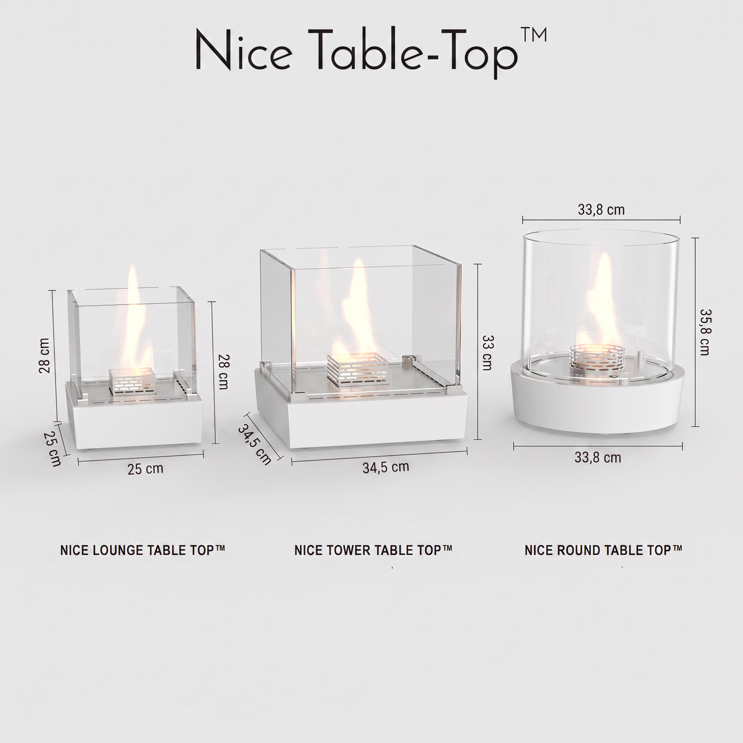 DECOFLAME Nice Lounge Table-Top – Bioethanol Tischfeuer