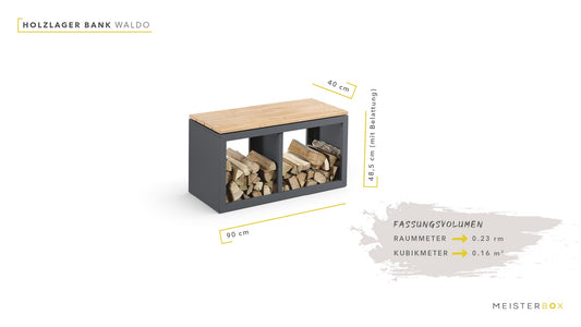 MEISTERBOX Holzlager Bank Waldo