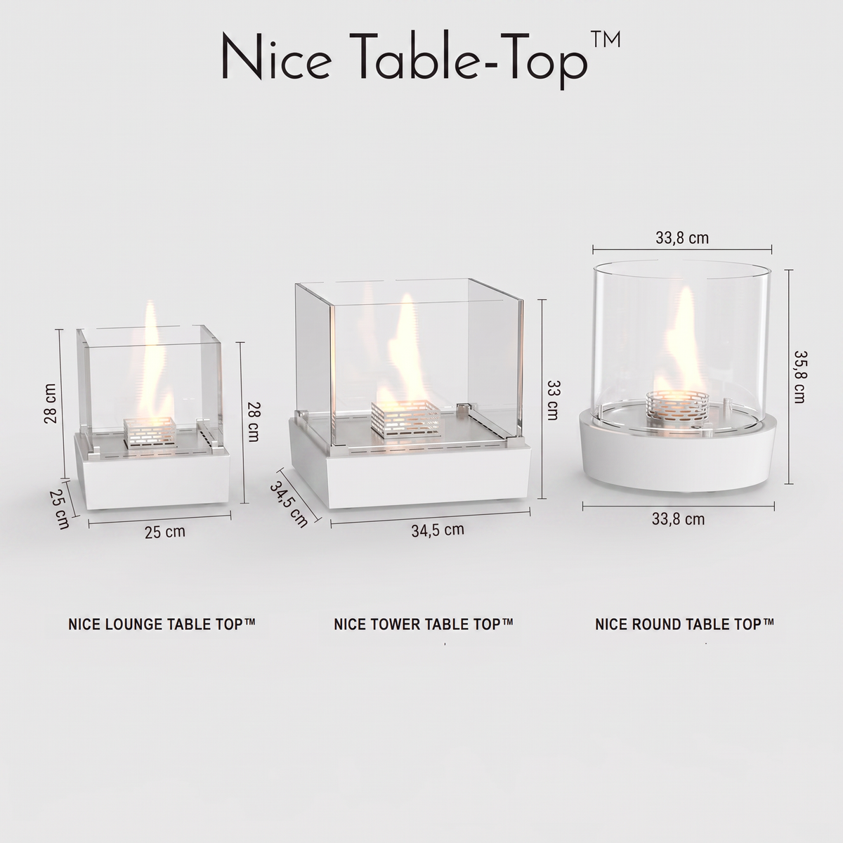 DECOFLAME Nice Lounge Table-Top – Bioethanol Tischfeuer