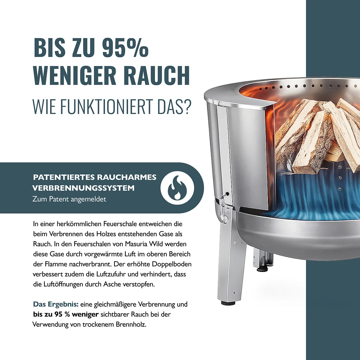 MASURIA WILD Alpha 800 – raucharme Feuerschale 80 cm