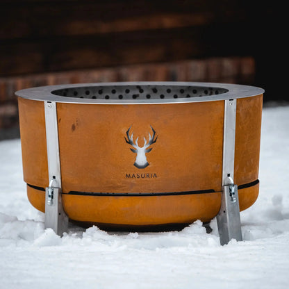 Alpha 800 Garden Kit | Rauchfreies Feuerstellen-Set für den Garten – Corten