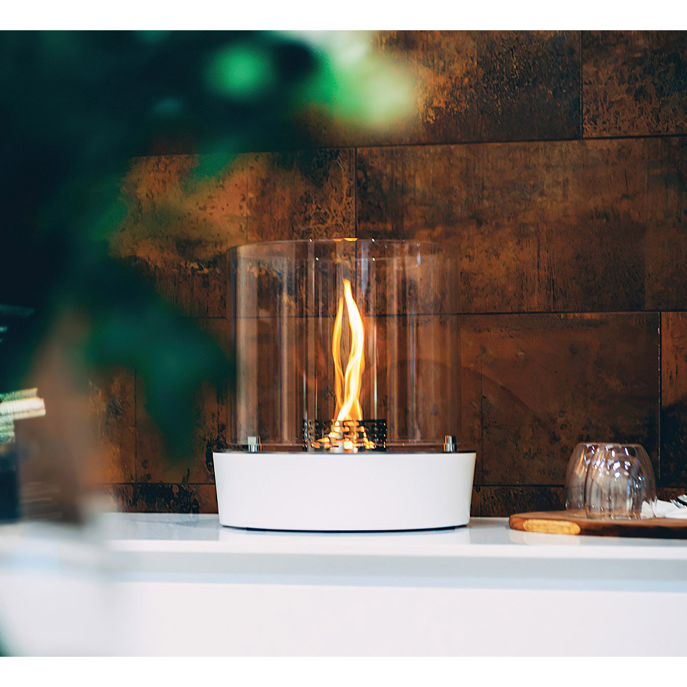 DECOFLAME Nice Round Table Top - Bio-Ethanol
